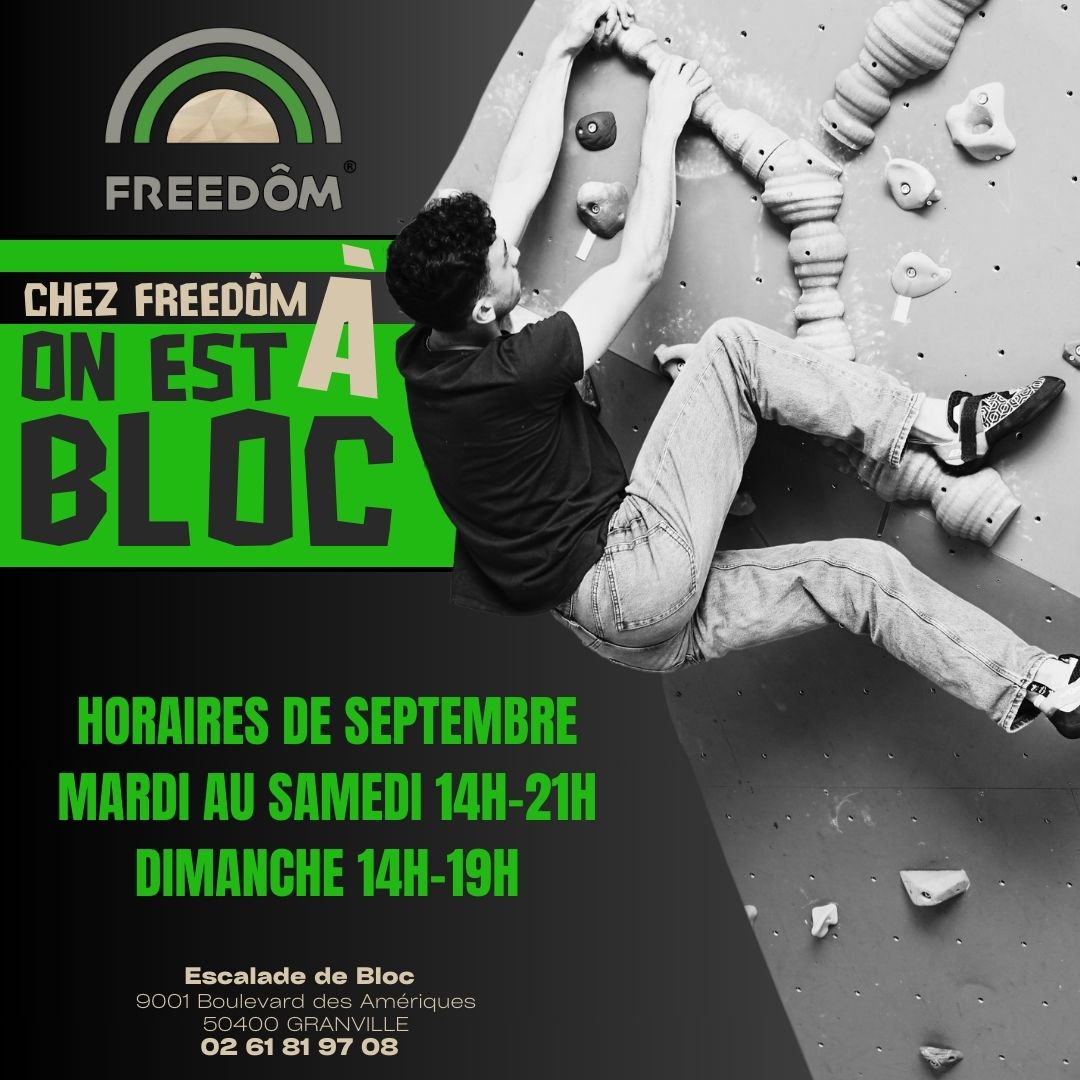 Freedôm - Salle d'Escalade de Bloc à GRANVILLE dans la MANCHE